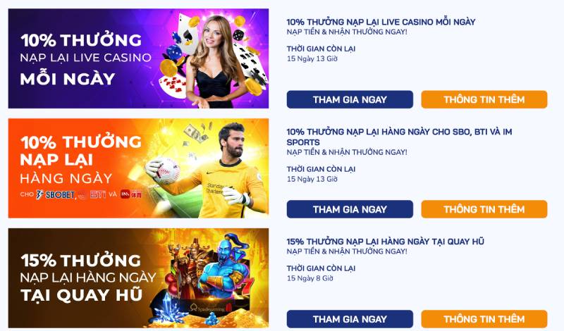 Cập nhật các khuyến mãi hấp dẫn